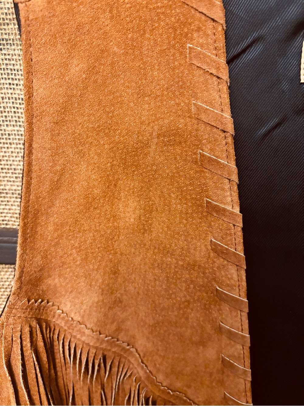 Vintage PHOENIX USA FRONTIER COLLECTION WOMENS SIZE XL RUST BROWN fringes VEST